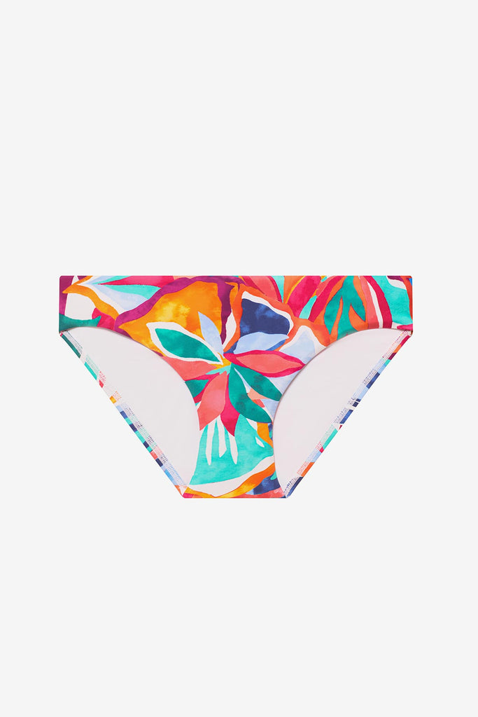 Multicolored floral print swim bottoms