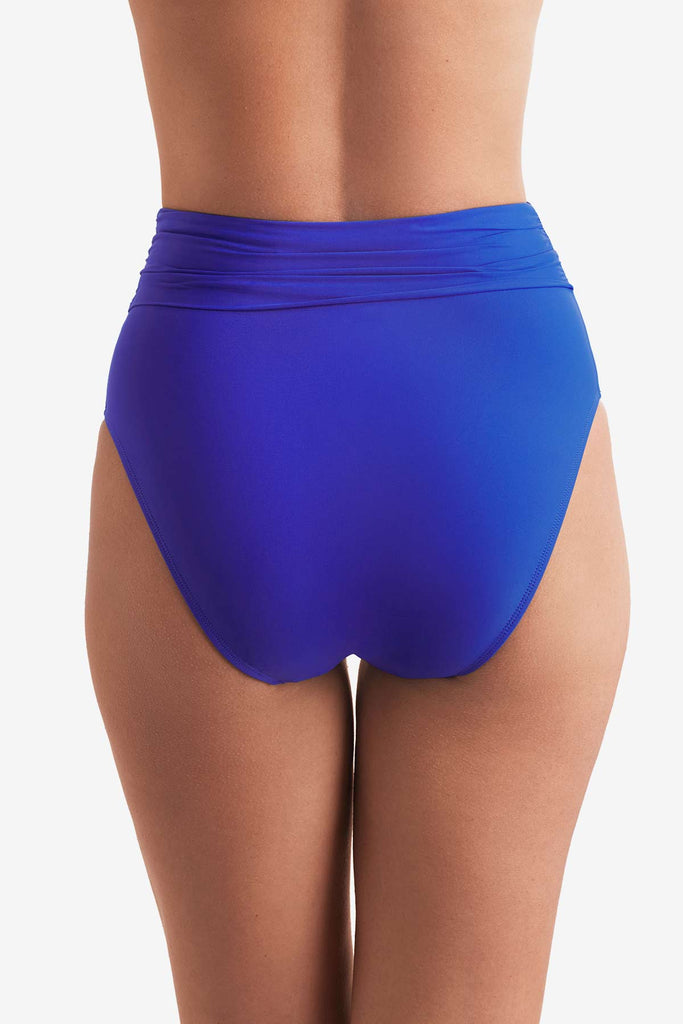 Back of blue swim bottoms