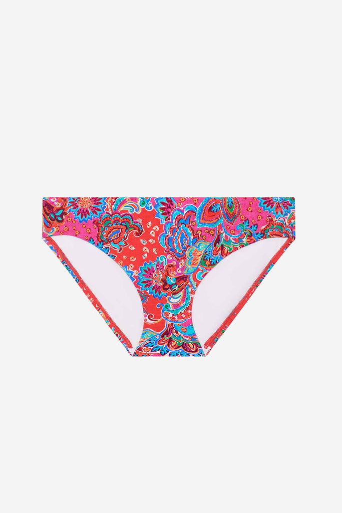 Multicolor paisley print swim bottoms