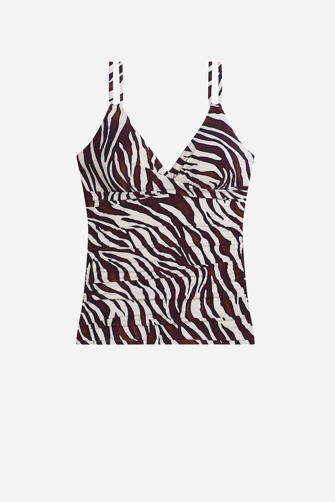 Zebra print tankini top