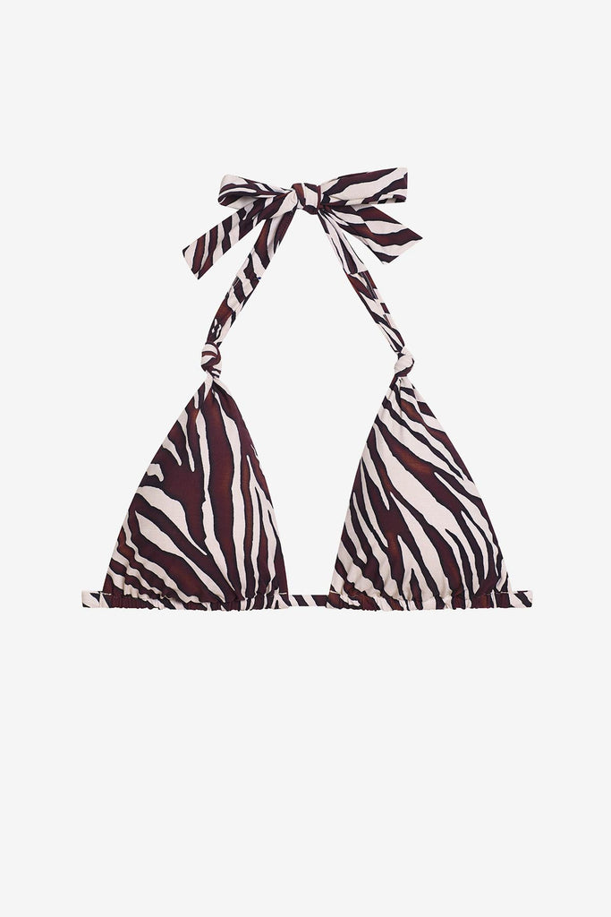 Zebra print bikini top